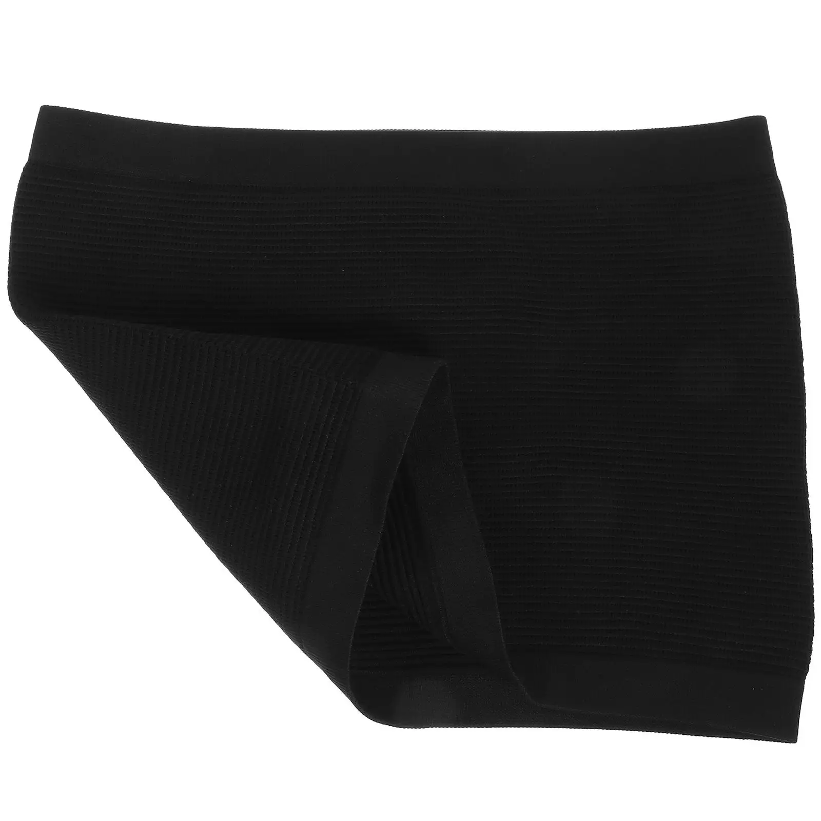 Men Slimming Black Nylon Abdomen Shaper Belt Size L 28 5x23cm Waist Trainer Gym Beer Belly Support