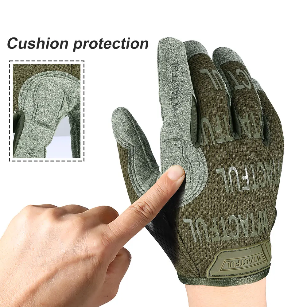 Guantes tácticos de dedo completo para hombre, manoplas de camuflaje para exteriores, pesca, escalada, caza, entrenamiento físico, equipo de