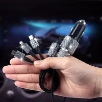 Bling USB Car Charger 5V 2.1A Dual Port Fast Adapter Pink Car Decor Car Styling Diamond Car Accessories Interior for Woman