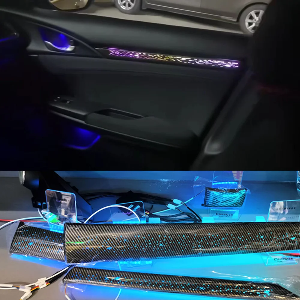 

For Honda Civic 10th 2016-2021 Car Lnterior Upgra de And Modify LED Dynamic Magic Color OEM Size Cube style Ambient Lamp