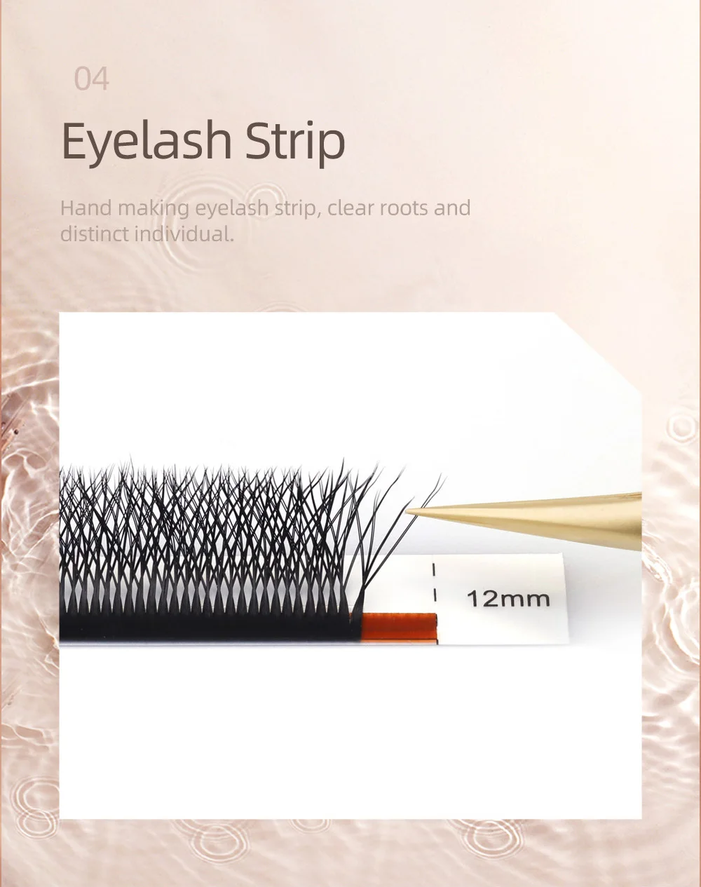 NAGARAKU Doppelspitzen 4D W-Form Wimpernverlängerungen Split Top 8 Einzelne Verschränkte Wimpern – Detail 10