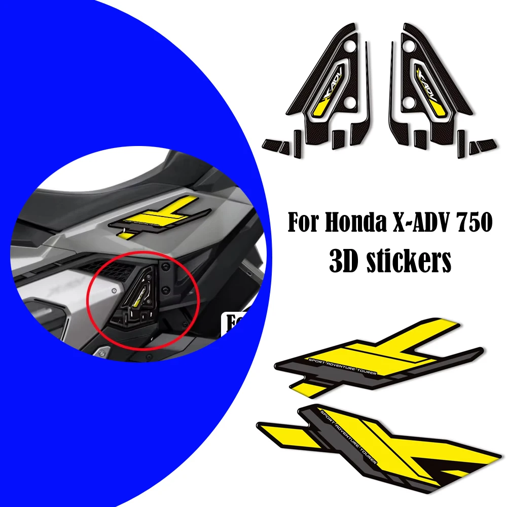 

For Honda X-ADV 750 X ADV 750 Adventure 2021 2022- 2025 NEW Motorcycle Tank pad stickers Knee Pad Grips Gas Fuel Oil 3D Stickers