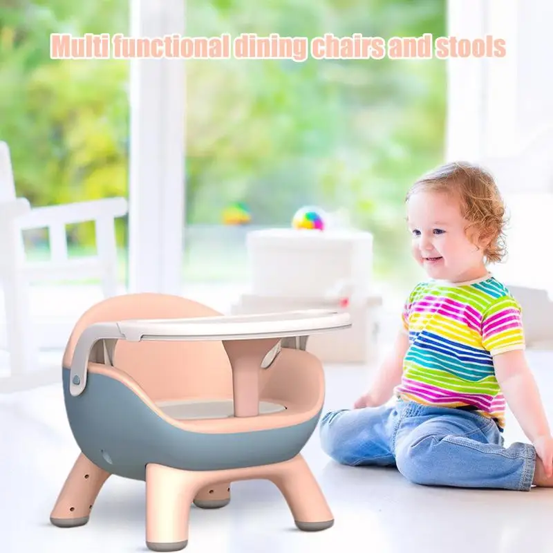 Silla de comedor para niños, elevador de alimentación con bandeja extraíble, asiento de suelo, silla para comer para bebés