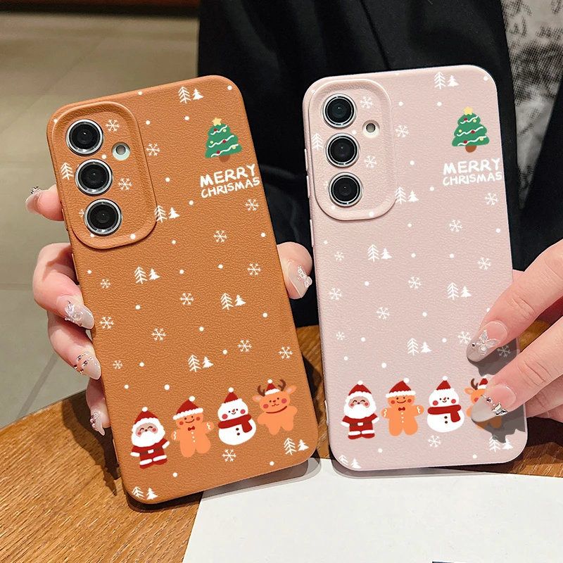 Happy New Year Christmas Case For Samsung Galaxy A55 A35 A25 A15 S24 S23 S22 Ultra S21 S20 FE A16 A52 A53 A14 A34 A54 5G Cover