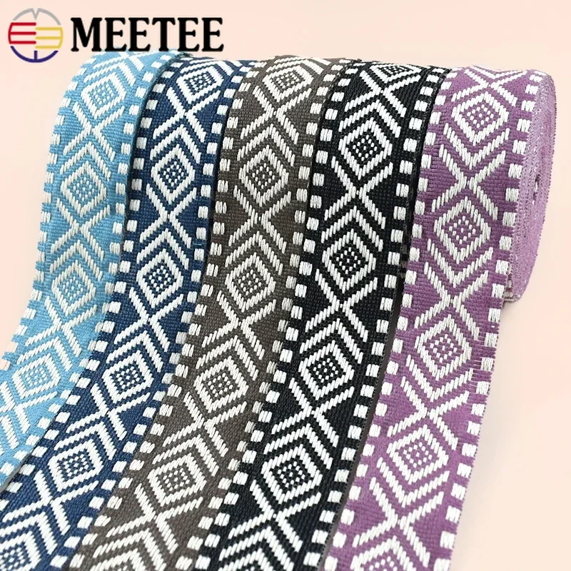 

2/5Meters Meetee 38mm Ethnic Ribbons Cotton Webbing Tape Bag Strap Belt Garment Sewing Decorative Bias Binding Band Accessories