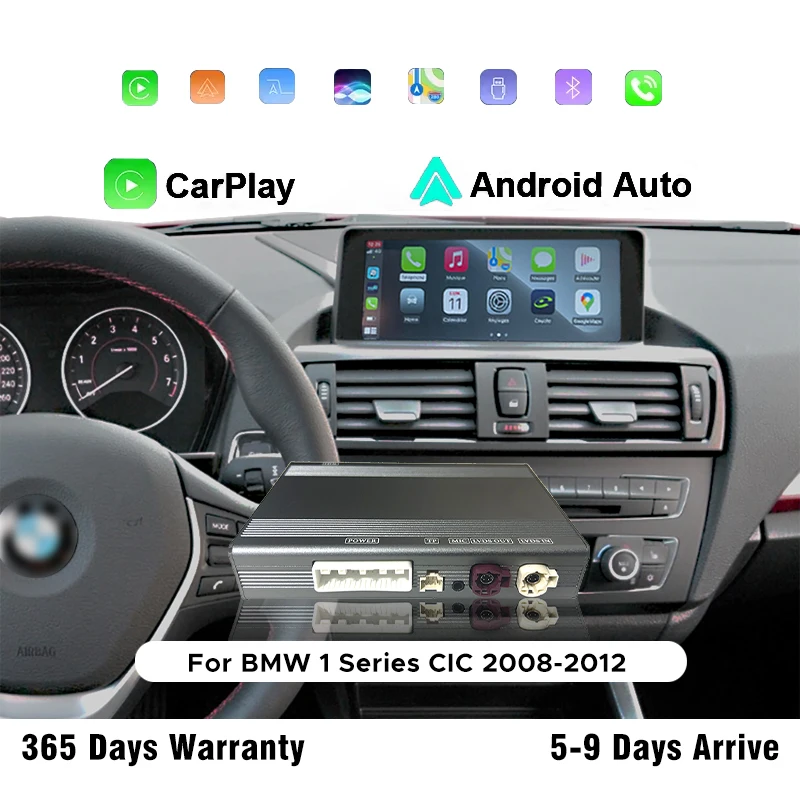 

Wireless Radio CarPlay For BMW 1 Series CIC E81 E82 E87 E88 2008-2012 Android Auto Mirror Link AirPlay Car Play Youtube Function