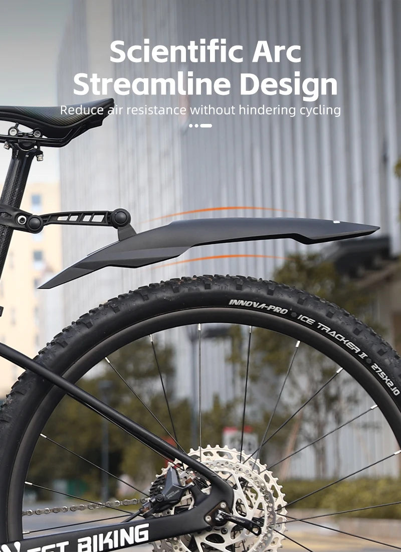 WEST BIKING Fahrrad-Schutzblech-Set ohne Bohren für 26, 27,5, 29 Zoll MTB, verbreiterte Schutzbleche, wasserdicht, langlebiges Fahrradzubehör – Detail 9