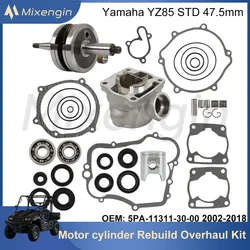STD 47.5mm 85cc For Yamaha YZ85 2002-2018 5PA-11311-30-00 Engine Parts cylinder Crankshaft piston gasket Rebuild Overhaul Kit