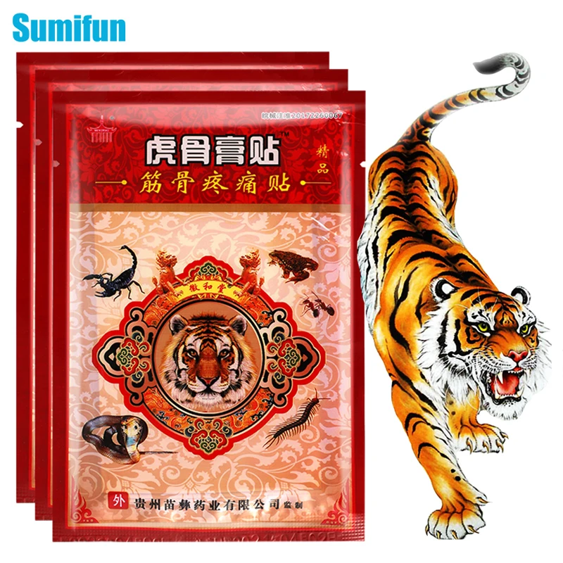 8pcs Tiger Rheumatoid Arthritis Knee Back Pain Body Stickers Muscle Pain and Joints Lumbar Neck Pain Medical Plaster Patch