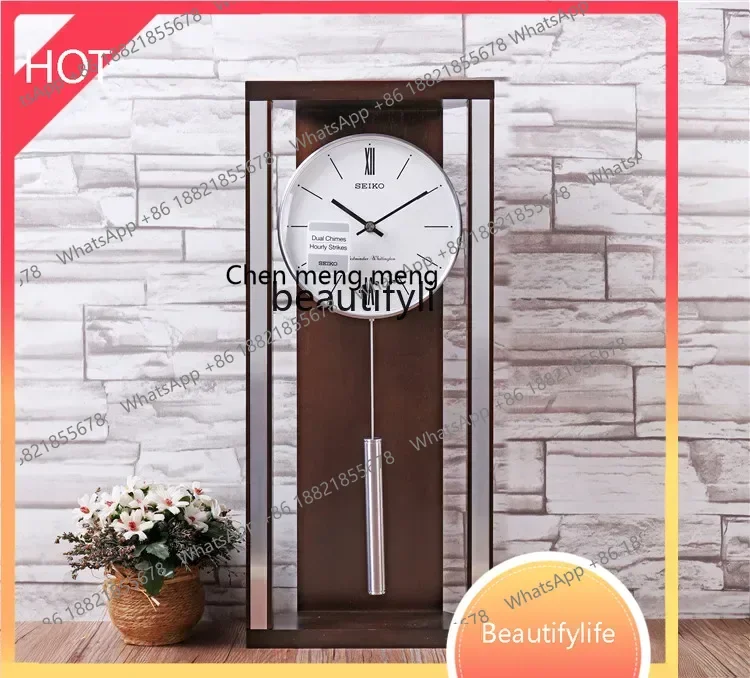 European Retro Clock Hanging Creative Fashion Wall Clock Whole POINT Music Living Room Solid Wood living room decoration