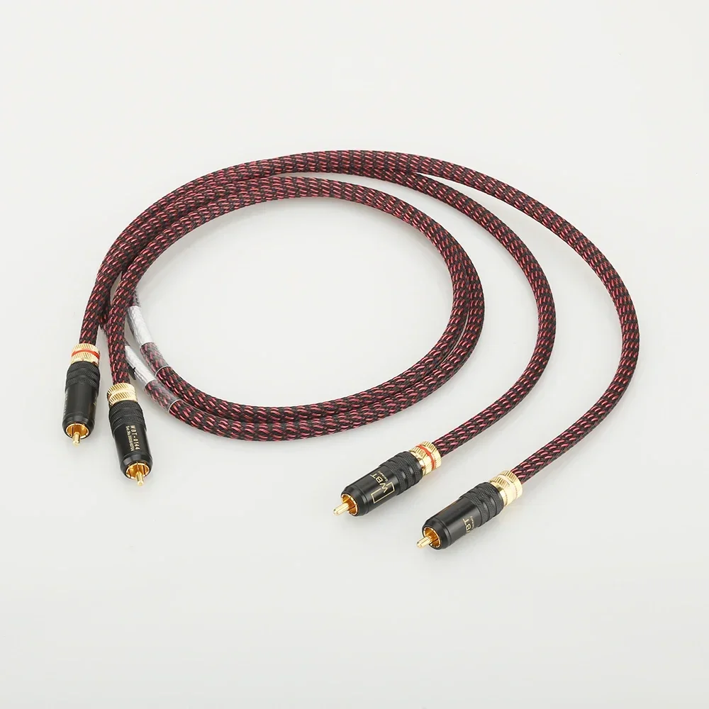 Audiocrast Hi End Audio Cable HIFI RCA Audio With Copper Tin Sleeves WBT0144 RCA Plug