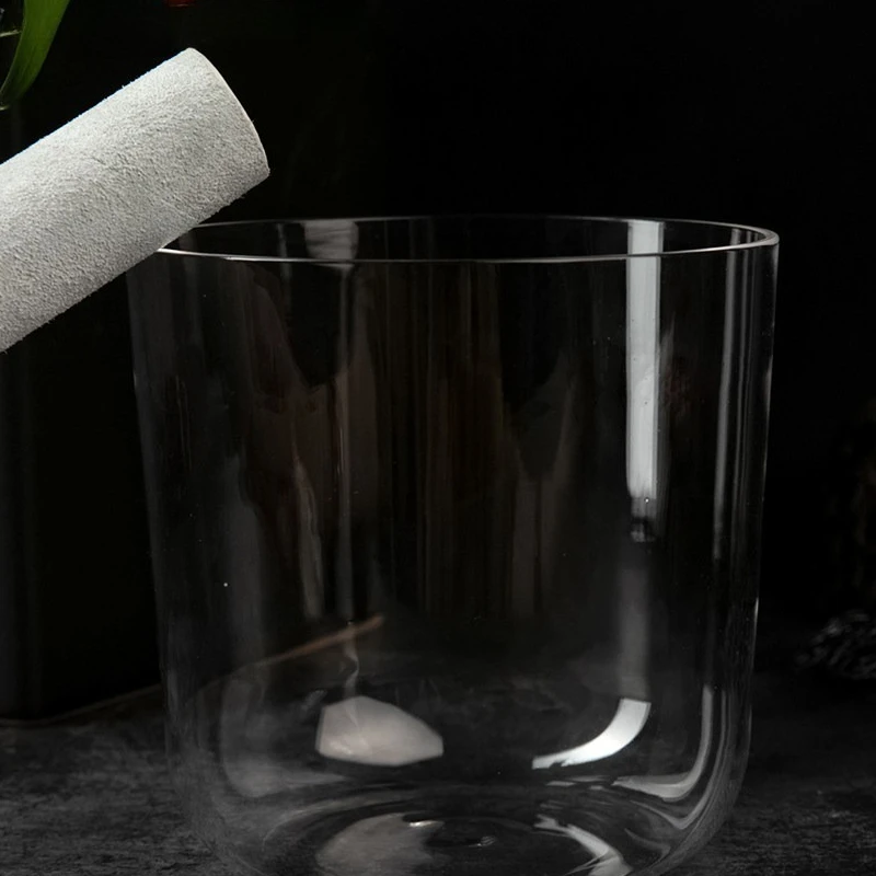 Crystal Singing Bowl Transparent Meditation Stress-relieving Healing Singing Bowls Quartz Bowls Musical Instruments Percussion