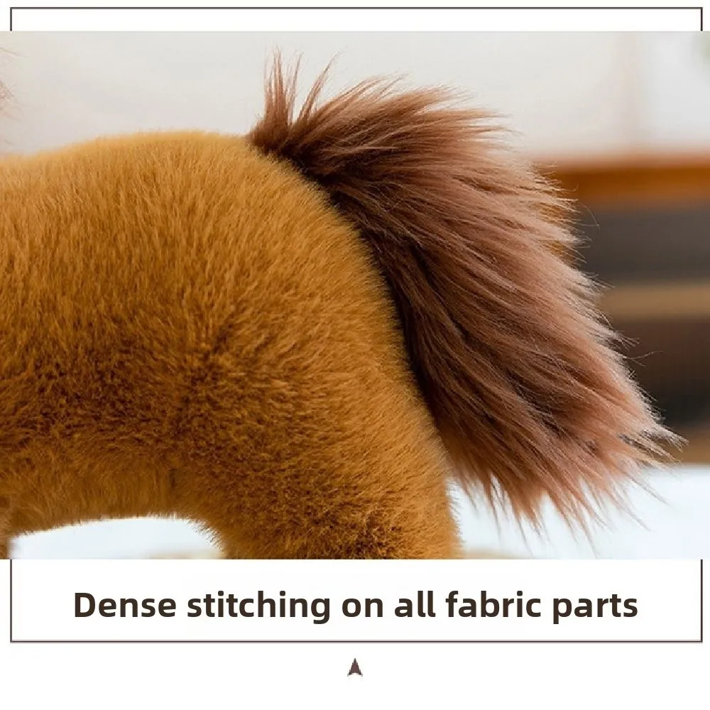 مضحك الإبداعية الحصان دمية لطيف رقيق محشوة دمية على شكل حيوان دمى التميمة الناعمة الكرتون ستيد دمية ديكور المنزل #4