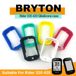 Bryton Rider 420 Rider 320 case Bike Computer Silicone Cover Cartoon Rubber protective case + HD film (For Bryton Rider 420)