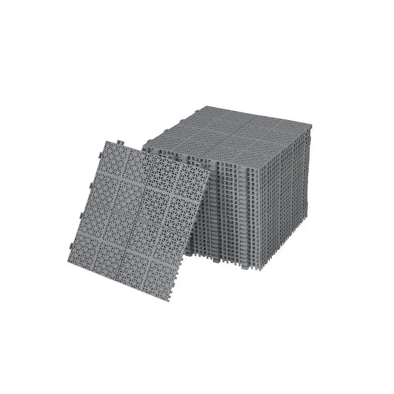 

12x12 дюймов серая блокирующая палубная плитка, пластиковая водонепроницаемая уличная всепогодная противоскользящая плитка для ванной комнаты, душа, балкона, крыльца,