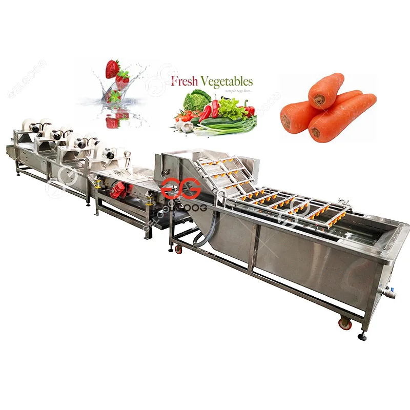 Industrial Ultrasonic Shrimp Cleaning Leaf Strawberry Cleaner Tomato Carrot Vegetable Fruit Washing Drying Machine For Sale