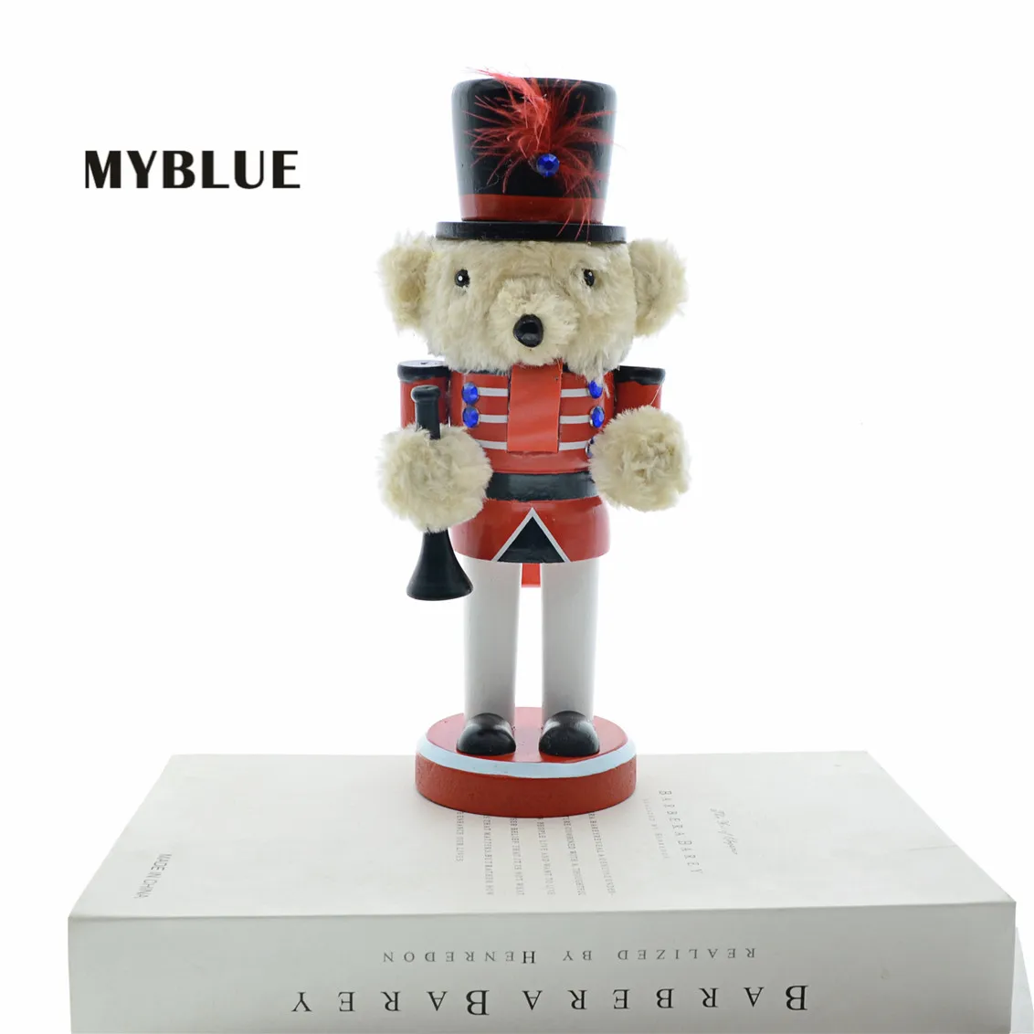 

Рождественские украшения MYBLUE деревянные гайкеры Животные Собака Тедди скульптура статуя домашний декор ремесла