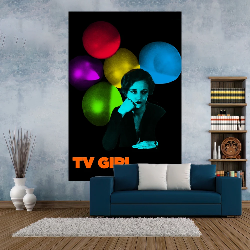 TV GIRL Albums Tapestry Psychedelic Poster Printed Aesthetic Bedroom Decoration Wall Hanging Carpets Dormitory Backdrop