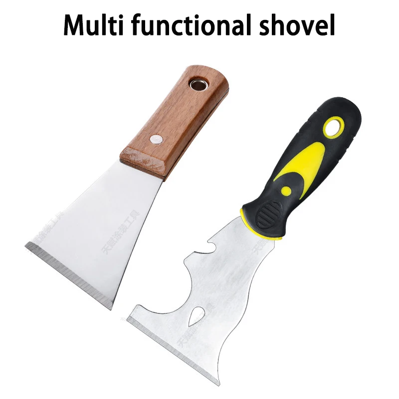 Multi Functional Stainless Steel Paint Scraper Putty Knife Cleaning Shovel Pry Iron Nail Manual Tool Wall Joint Repair