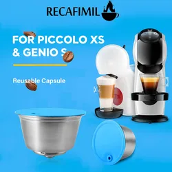 Reusable Coffee Capsules Dolce Gusto Recycle Capsule Pod for Nescafe Picolo xs Repuesto Refillable Stainless Steel Coffee Filter