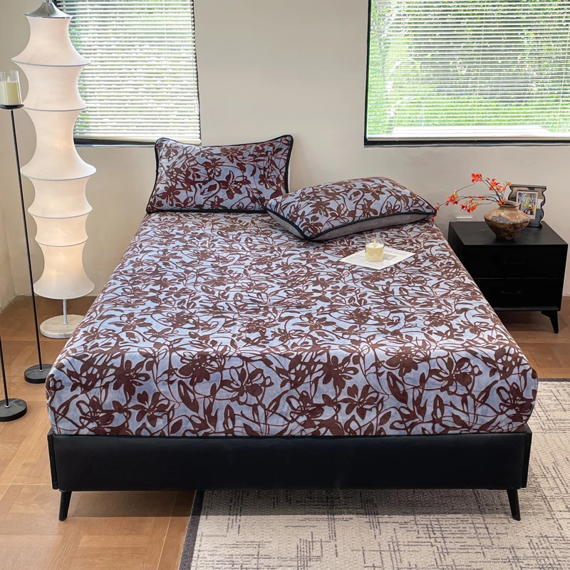 Super Warm Bed Sheets for Winter 3D Carved Milk Fleece Fitted Bed Sheets Single/Queen/King Size Winter Warm sabana para cama