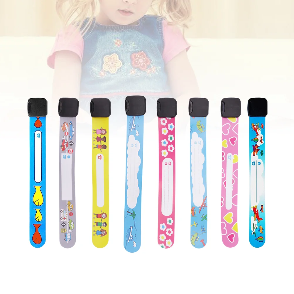 8 Pcs Water Proof Disposable Child Cartoon Party Favor Wrist Band Kids Anti-lost Wristband Waterproof