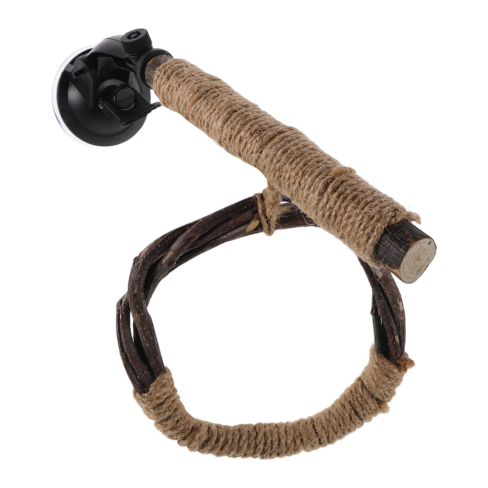 

Wooden Parrot Playstand Perch Swing Suction Cup Rope Chew Ring Stand For Small Birds Pet Accessories Bird Cage Stand Natural