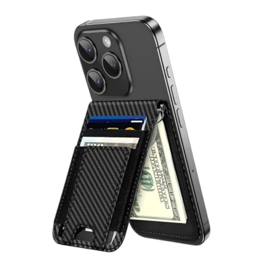 

for MagSafe Wallet Stand with Money Clip Anti-Lost Magnetic Wallet for iPhone 17/16/15/14/13/12 Series Works with Apple Find My
