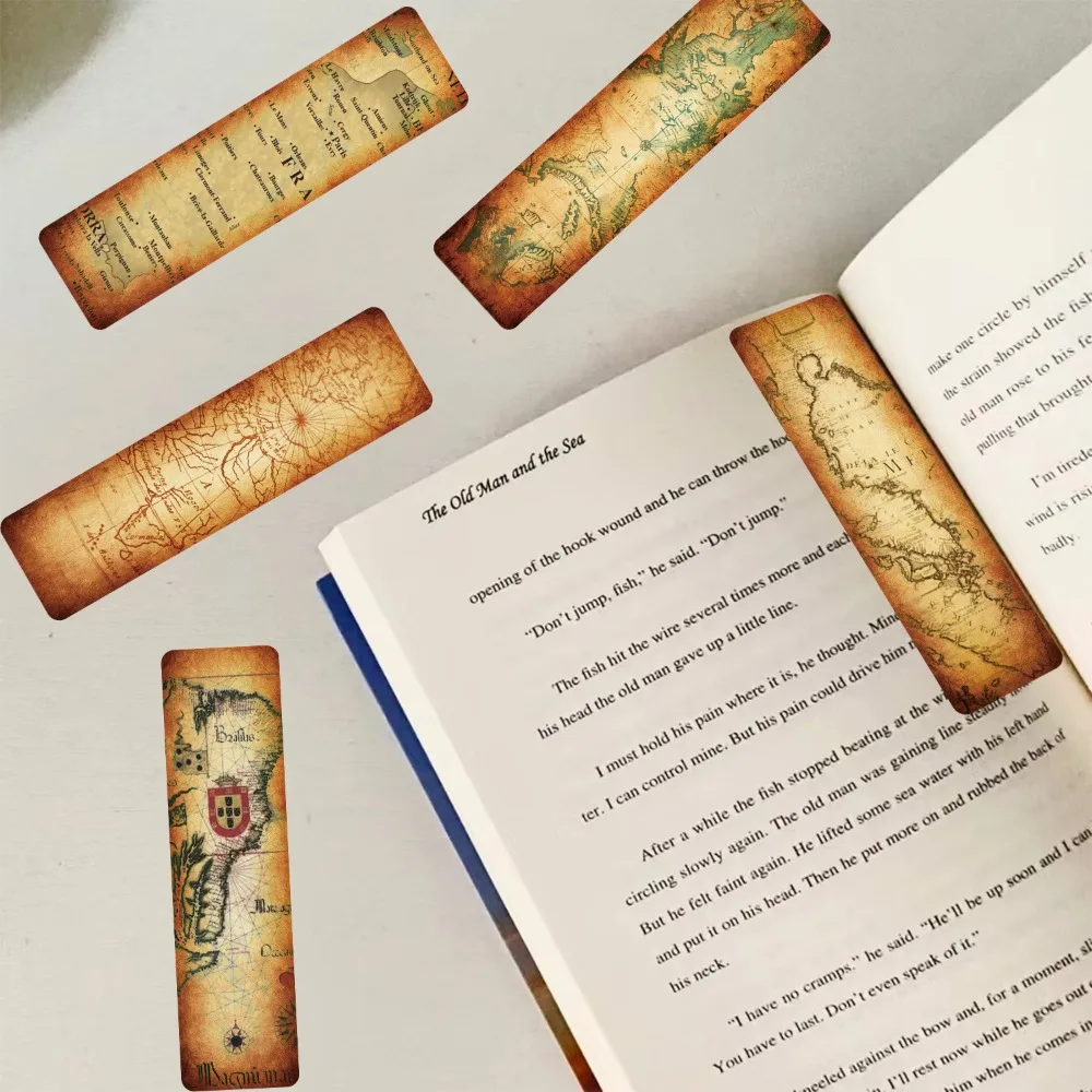 30 قطعة ورق الكرافت الرجعية خريطة القراءة المرجعية UV المغلفة البطاقات 4x15 سنتيمتر DIY بها بنفسك سكرابوكينغ مجلة لوازم لمحبي الكتاب الهدايا #3