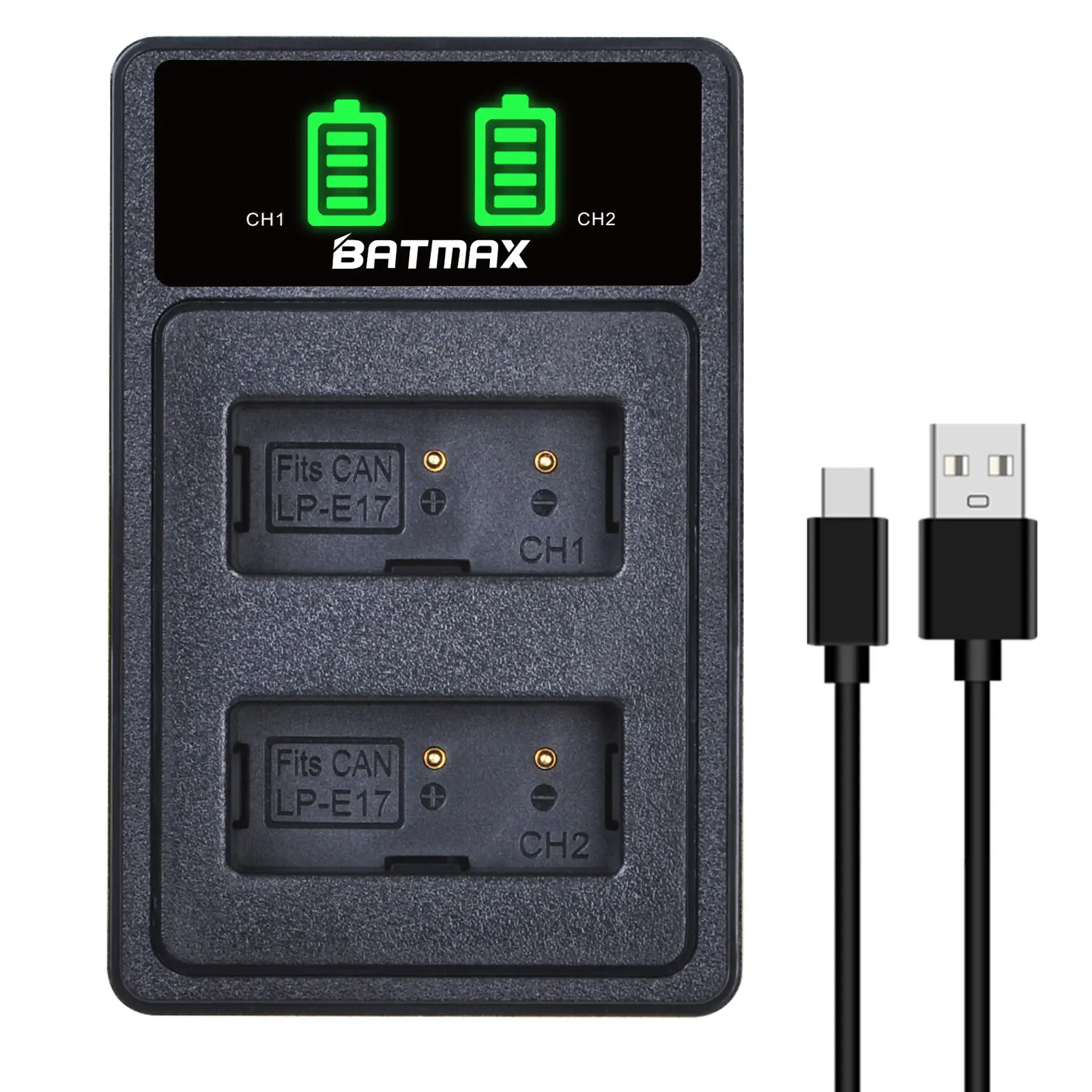 Batmax LP-E17 LPE17 بطارية + LED شاحن مزدوج لكانون EOS RP 200D 250D M3 M5 M6 750D 760D 800D 8000D المتمردين SL2 SL3 T6i T6s