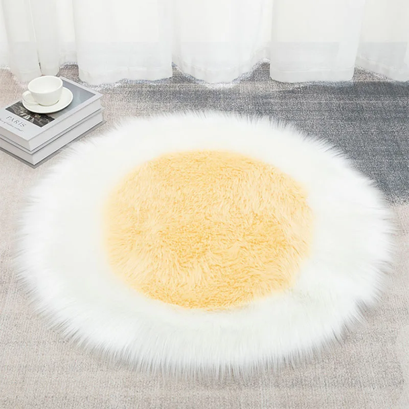 Heart Shaped Carpet Fluffy Round Carpet For Living Room Floor Mats Fluffy Wool Rug Children Bedroom Decorative Fur Area Rugs