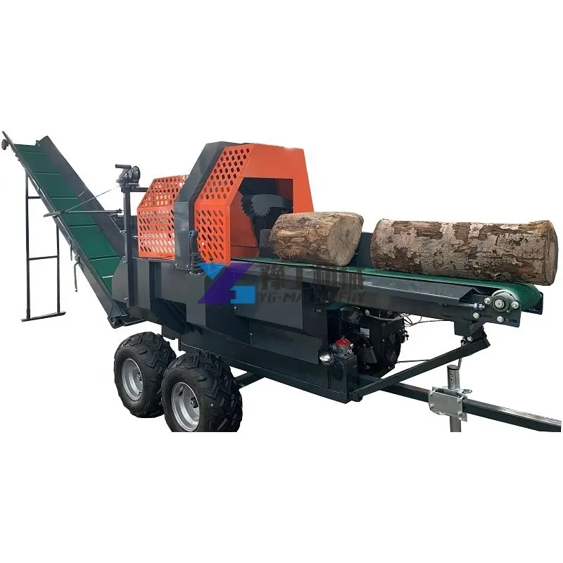 30 Ton Automatic Gasoline Firewood Processor / Log Splitter / Wood Cutting Machine with Joystick