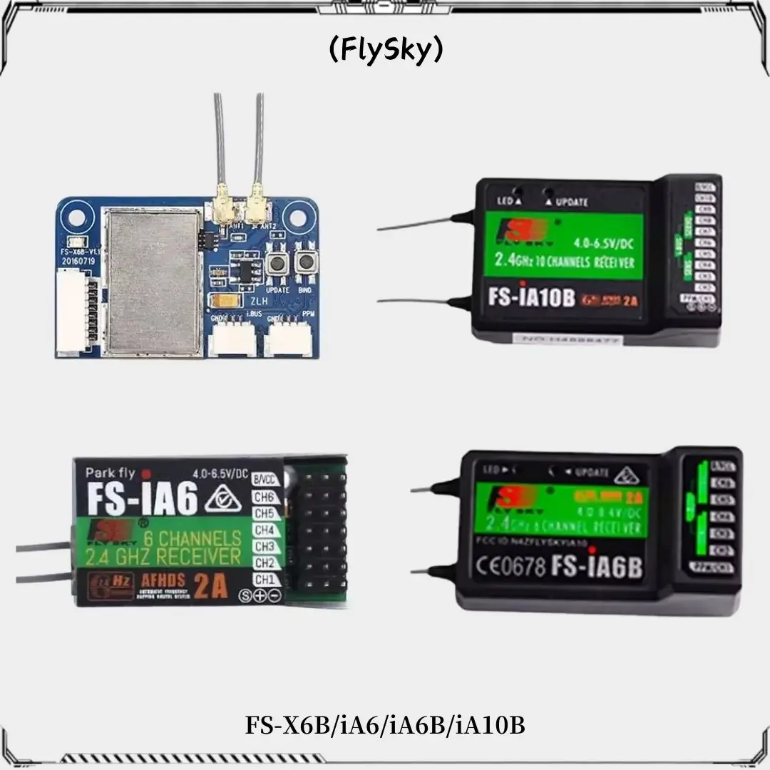 FlySky FS-iA6 FS-iA6B FS-iA10B FS-X6B Récepteur Pour FS-i6 i6X i6S i10 TH9A Émetteur RC Contrôle À Distance FPV Drone