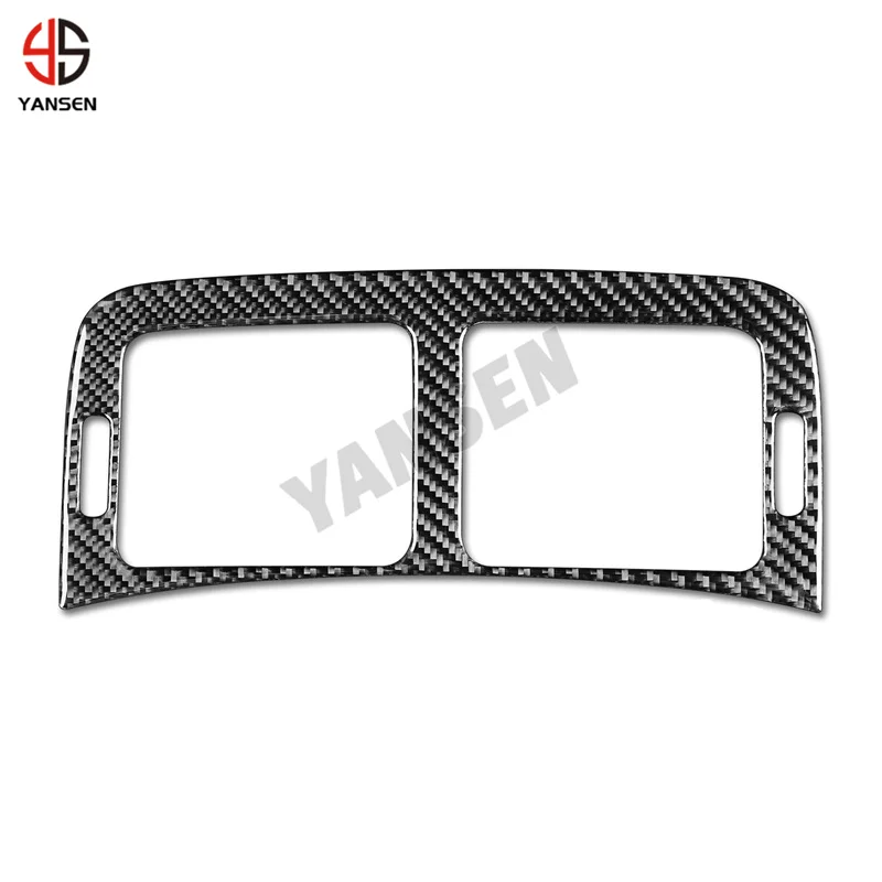 Car Center Console Air Conditioning Outlet Knob Carbon Fiber Sticker For Mercedes Benz C Class W203 2005-2007 Accessories