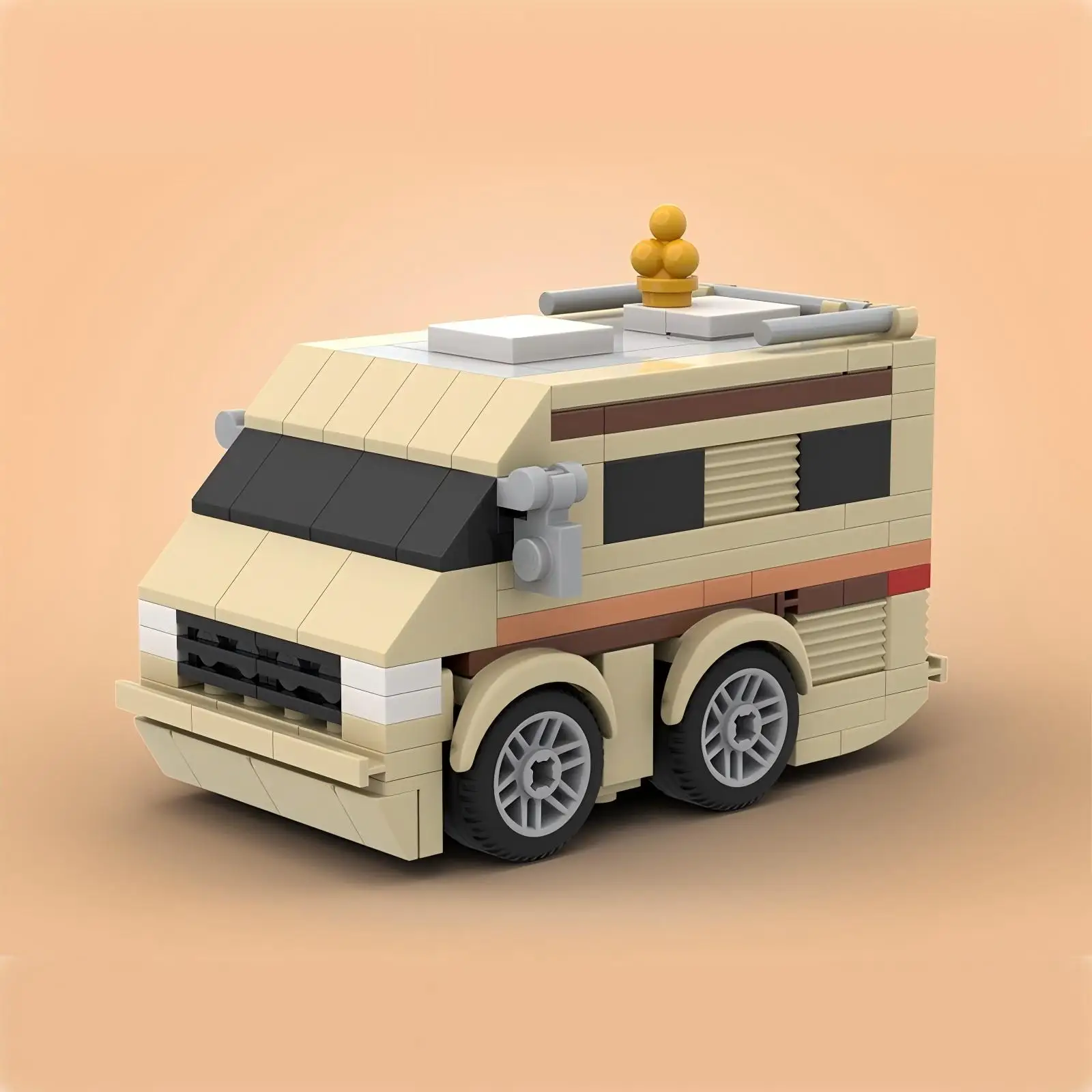 MOC Hot American TV Series Drug Production Vehicle Model Old Bai and Little Pink Brickheadz Building Block Set DIY Kids Toy Gift