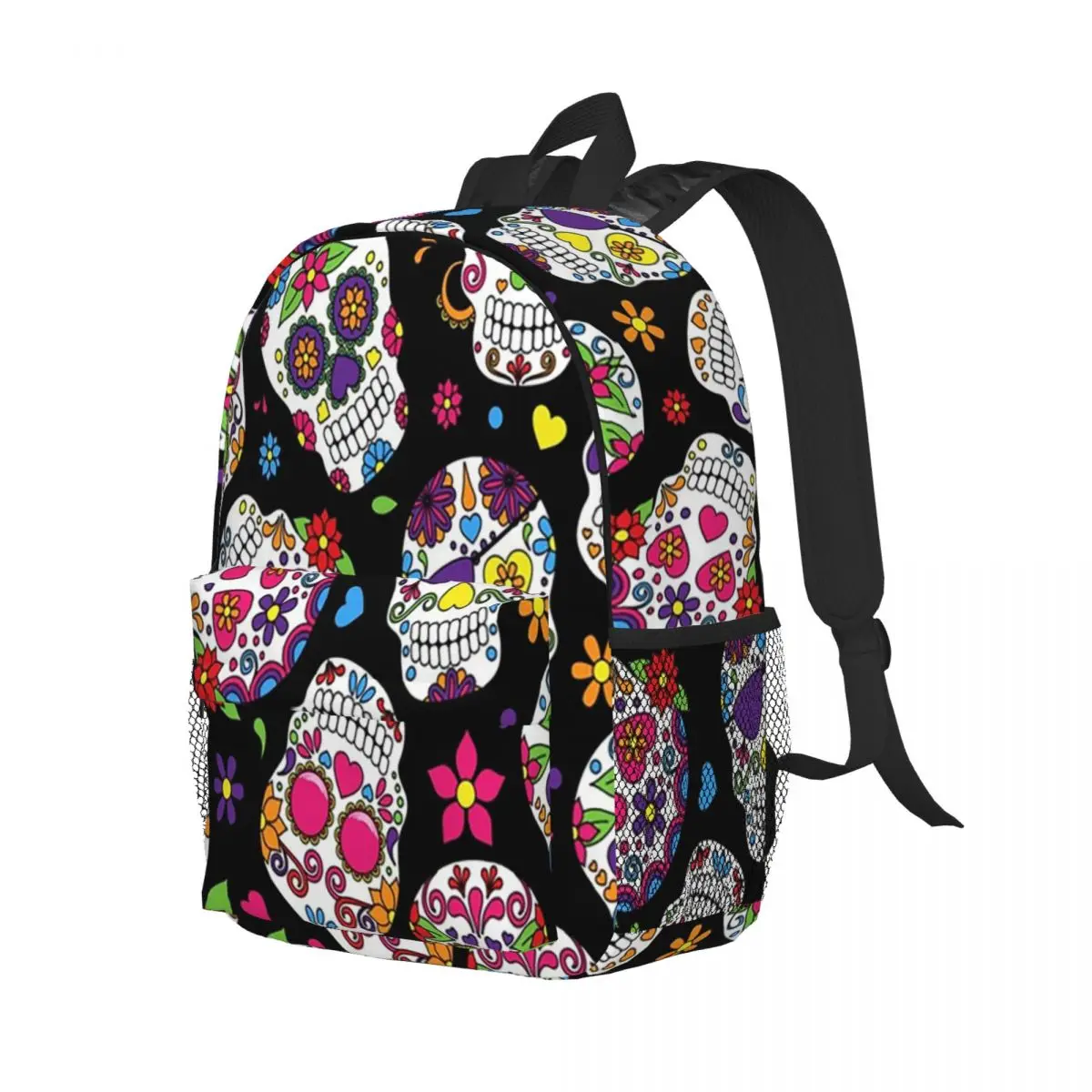 

Calavera Day Of The Dead Рюкзак с черепом Студенческая сумка для книг для мальчиков и девочек Детская школьная сумка Сумки на плечо для ноутбука для мужчин и женщин