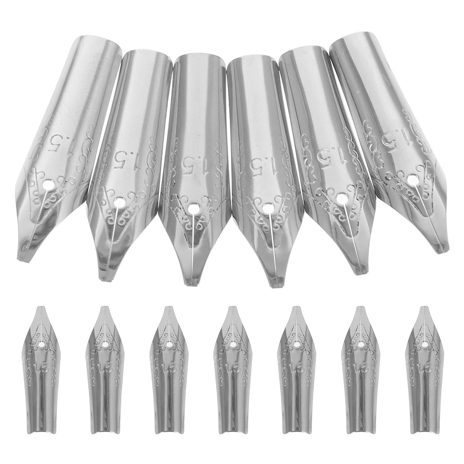20 pçs caneta tinteiro nibs de aço inoxidável ponta fina substituição nibs para escrever caligrafia desenho uso caneta dicas substituição