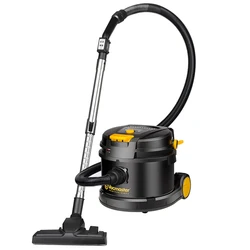 1200w power 15L Plastic vacuum cleaner hotel silent, super quiet motor dry vacuum sweeper 7M power cord length