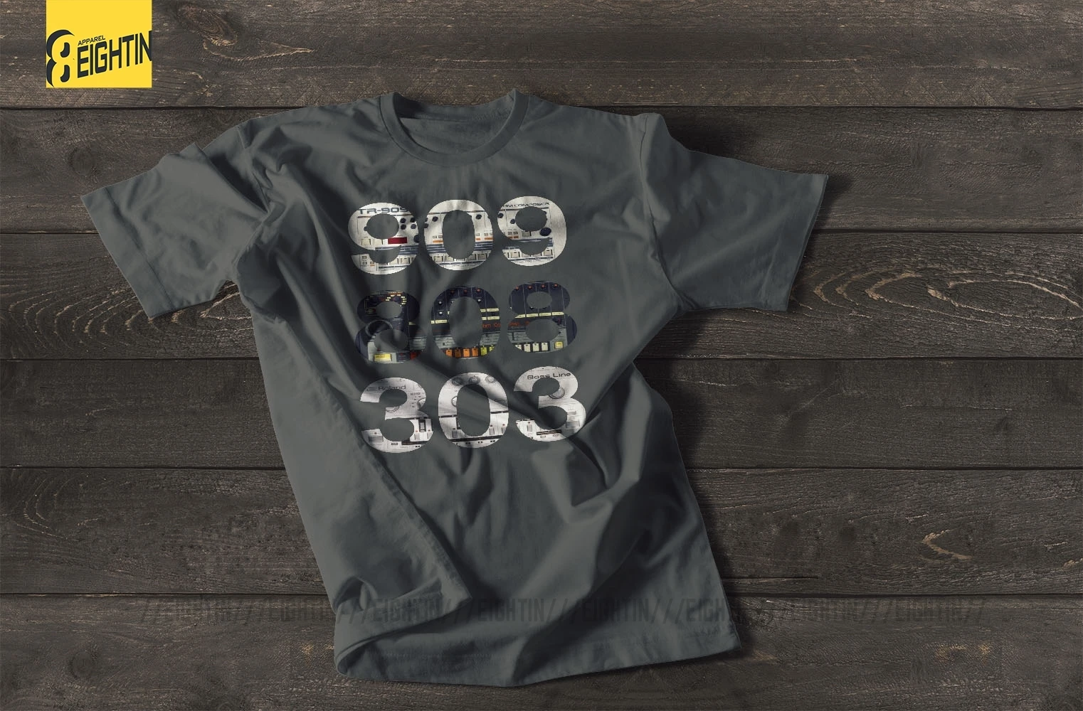 Roland 909 808 303 Classic Synth Drum Machine T Shirt Men Clothing 100% Cotton Short Sleeve Tops Crew Neck Printed Tees
