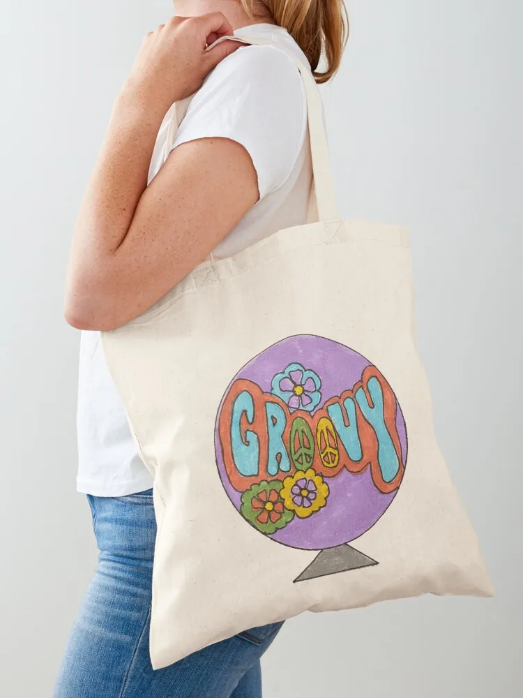 

Groovy Hippie Tote Bag Canvas shoulder bag shopper bags tote bag screen Eco