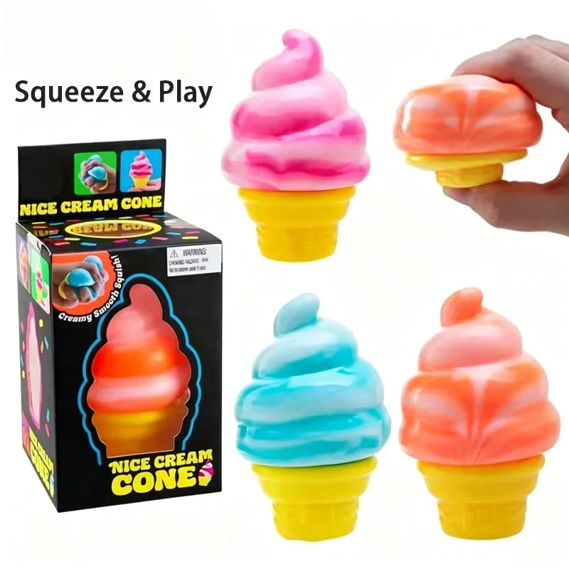 NeeD Ice Cream Stress Ball Fidget Toys Anxiety Stress Relief Sensory Toys Nice-Sicle Anti-Anxiety Squeeze Object For Friends