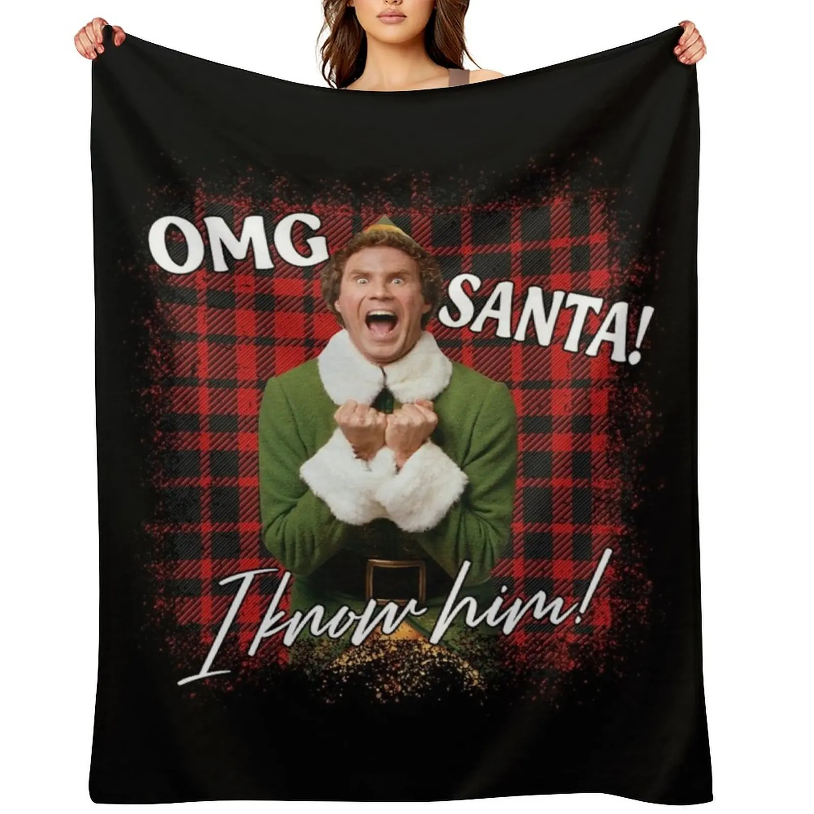 

OMG Santa! I know him! Throw Blanket for babies Decorative Sofas Extra Large Throw Summer Beddings Blankets