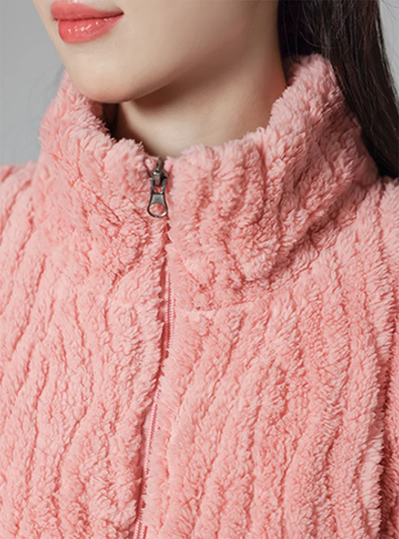 Женские теплые удобные плюшевые толстые коралловые бархатные женские большие размеры однотонные розовые светло-зеленые белые пижамы домашние костюмы