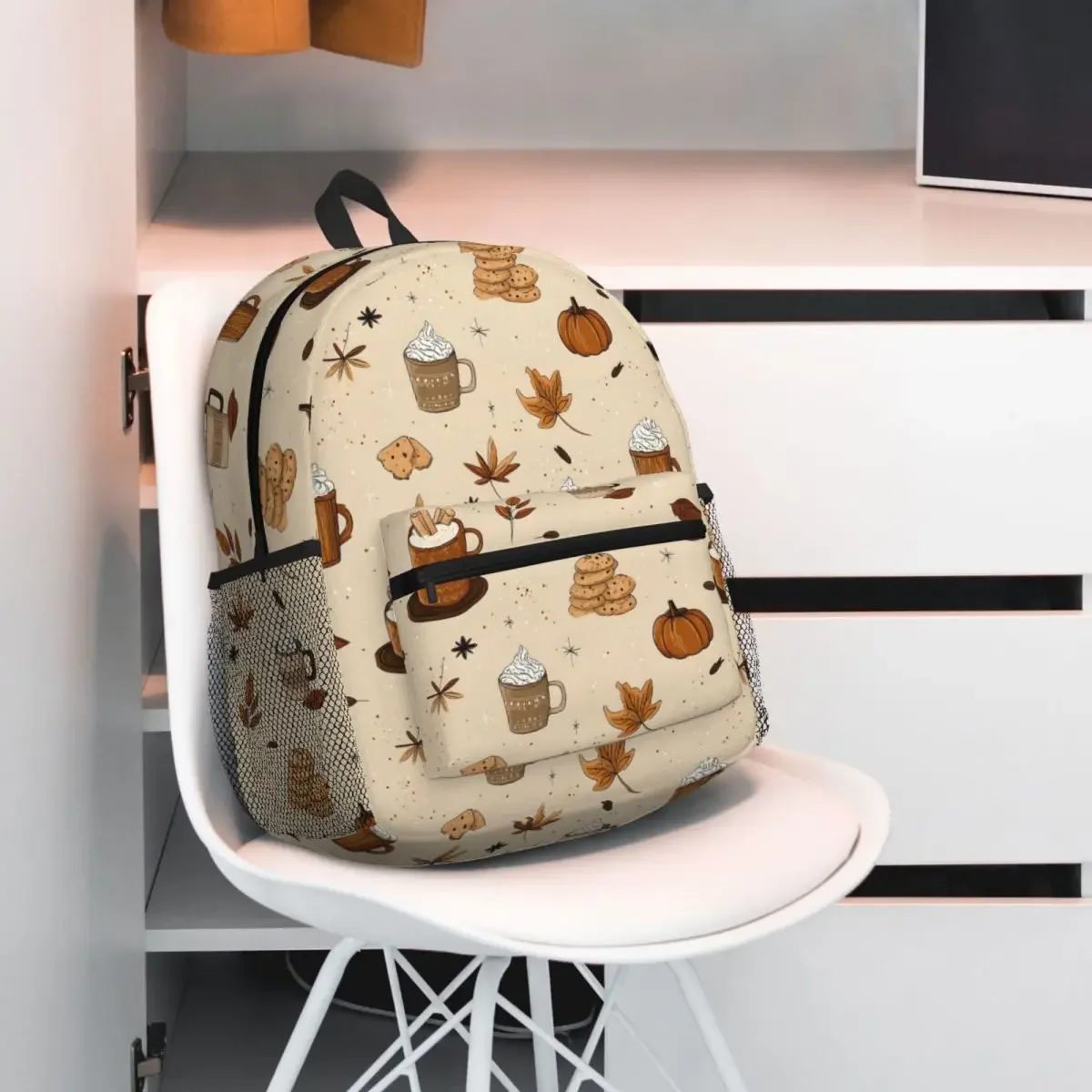 حقيبة ظهر Fall Fantasy Daypack ذات سعة كبيرة للأطفال حقيبة كتب مدرسية حقائب كتف للرجال والنساء