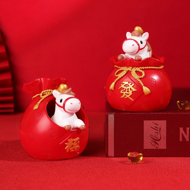 Figura de Resina del Zodiaco del Año del Caballo, Regalo de Año Nuevo, Decoración para el Hogar, Regalo para Reuniones Anuales