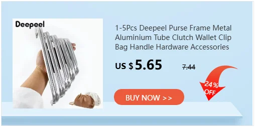 2Pcs Deepeel Metal Bag Handles Purse Frame O D Rings Handbags Replacement Chain DIY Bags Handle Handmade Hardware Accessories