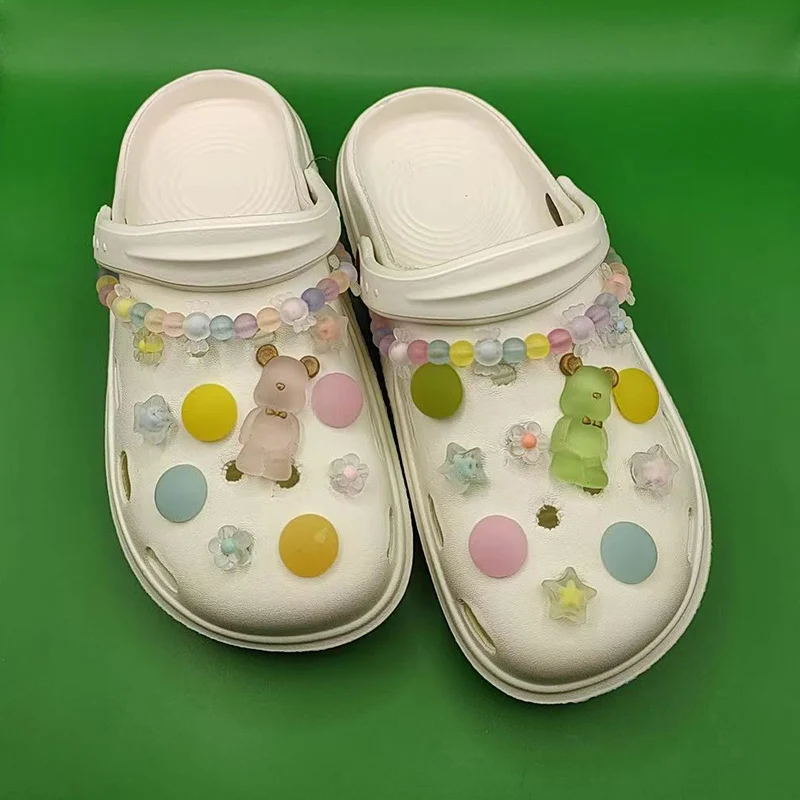 Candy Color Scrub Shoe Charm DIY Shoe Decorations Button Accessories for Bogg Bag Slides Sandals Clogs Kids Gifts