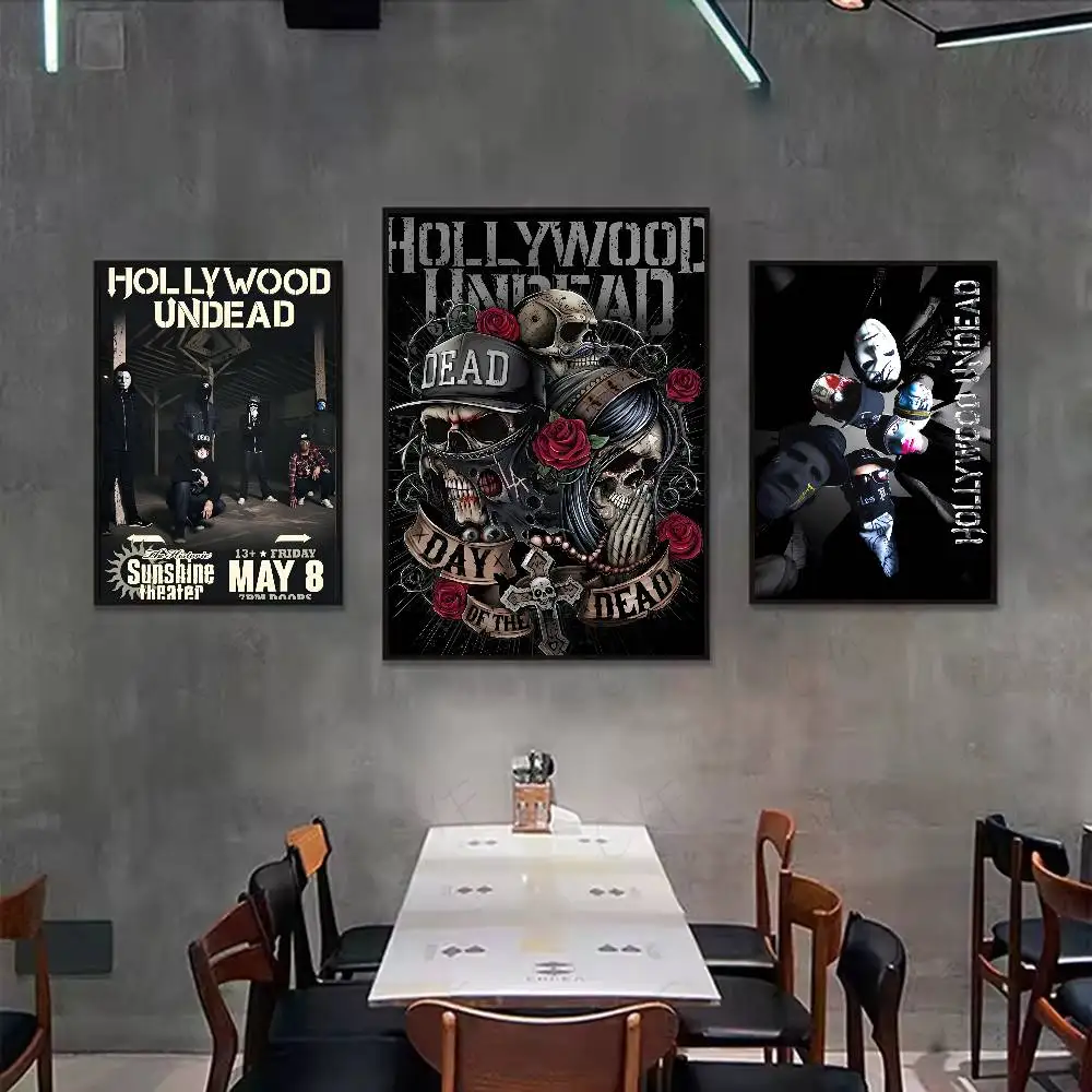 ملصق فرقة هوليوود أوندد جدار لاصق مقاوم للماء لغرفة المعيشة المنزلية وغرفة النوم والديكور الجمالي