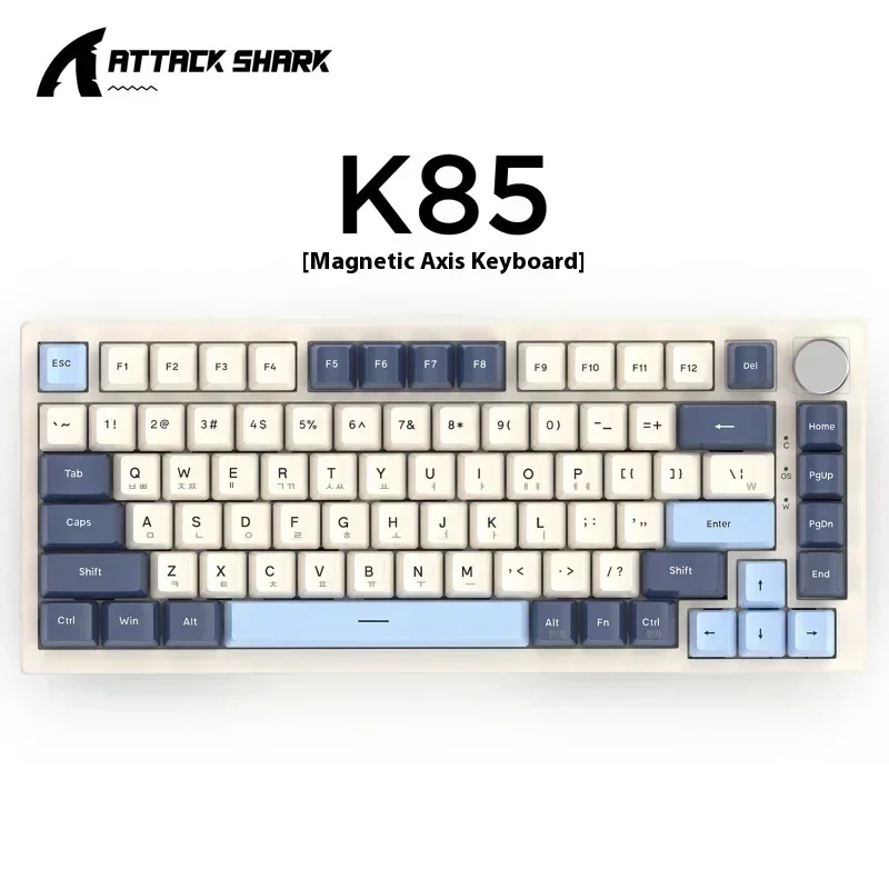 Imagem -03 - Tubarão Ataque-teclado Mecânico Key Range Ajustável Modo Coreano Rgb Personalizado Hot-swap1.5m com Fio K85