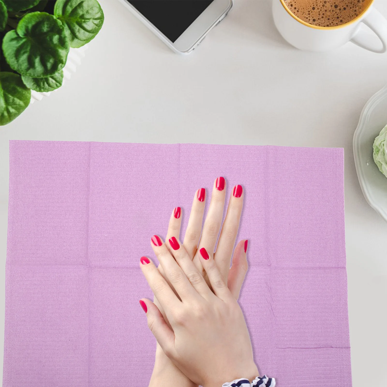 

50 Pieces Manicure Table Mat Pad Cleaning Towels Nail Mats Beauty Tools Salon Disposable Nail Table Towels Mat Spa Use